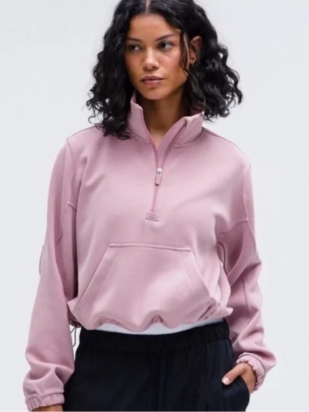 lululemon athletica Half-Zip Pullover Sweatshirt in Dusty Pink